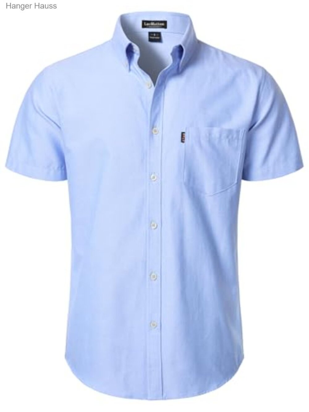 Men's Oxford Short Sleeve Button Down Shirt 55% Cotton 45% Polyester